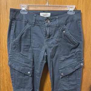 Rewind Women's Dark Gray Cargo Jeans